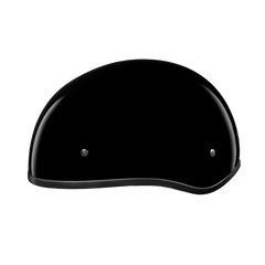 Motorcycle Beanie Style Half Helmet without Visor | Hi-Gloss Black