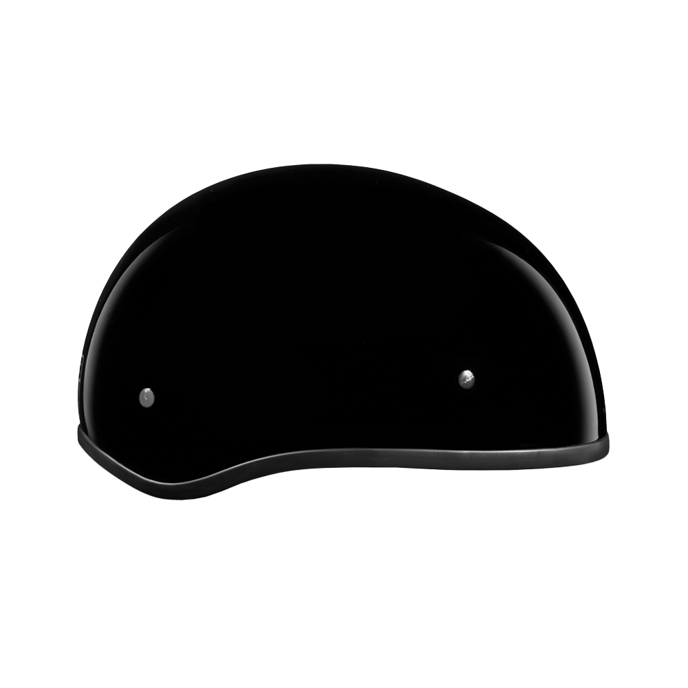 Motorcycle Beanie Style Half Helmet without Visor | Hi-Gloss Black