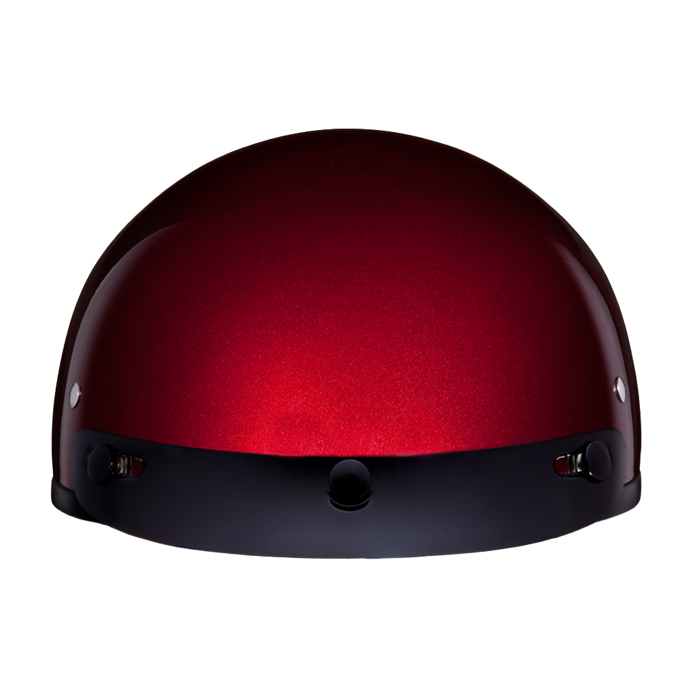 Motorcycle Beanie Style Half Helmet | Black Cherry