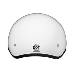 Motorcycle Beanie Style Half Helmet | Hi-Gloss White