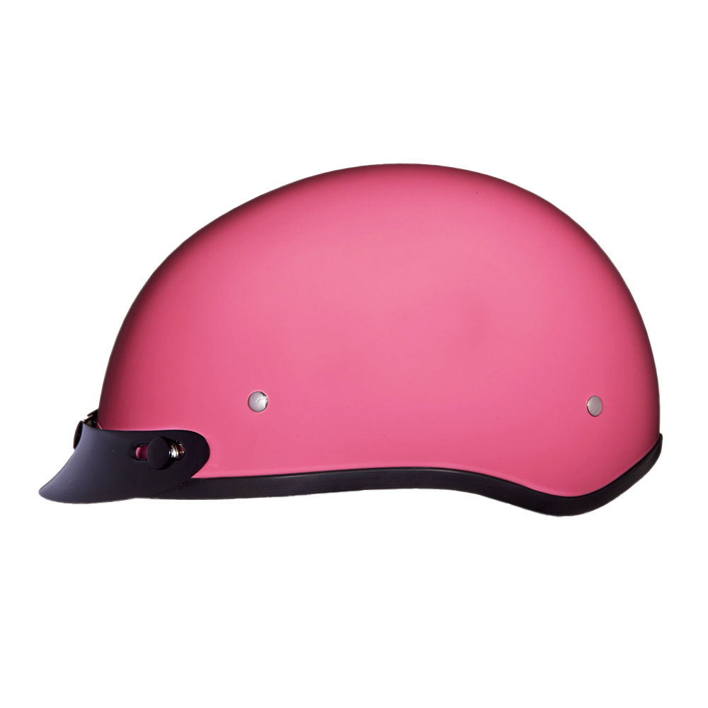 Motorcycle Beanie Style Half Helmet | Hi-Gloss Pink
