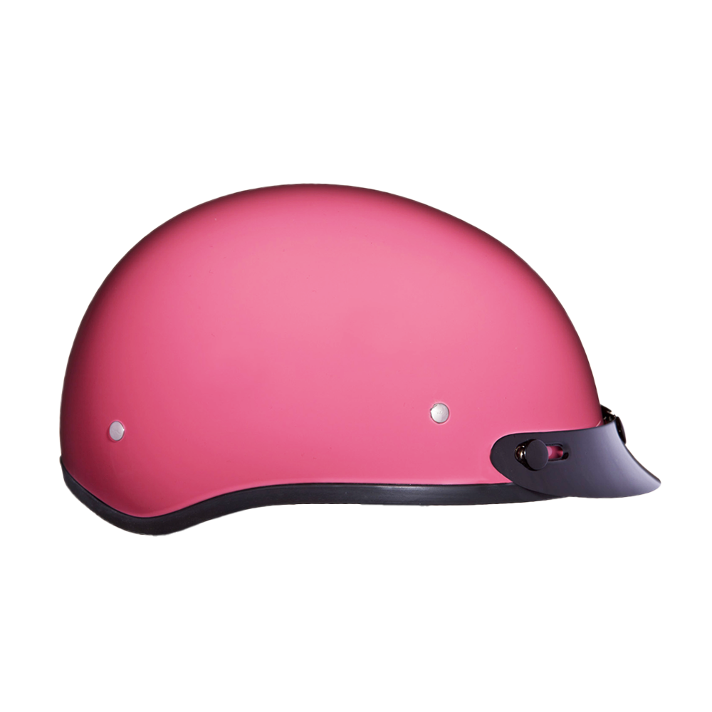 Motorcycle Beanie Style Half Helmet | Hi-Gloss Pink