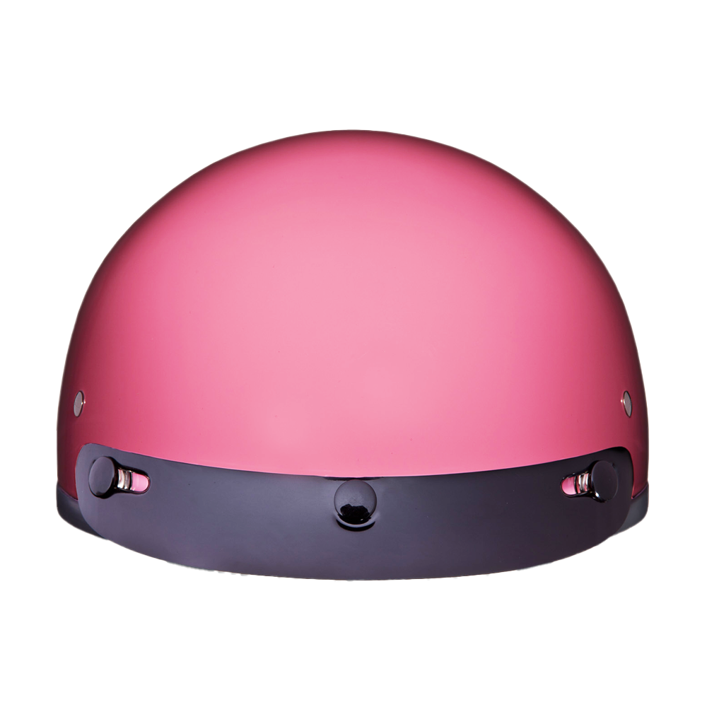 Motorcycle Beanie Style Half Helmet | Hi-Gloss Pink
