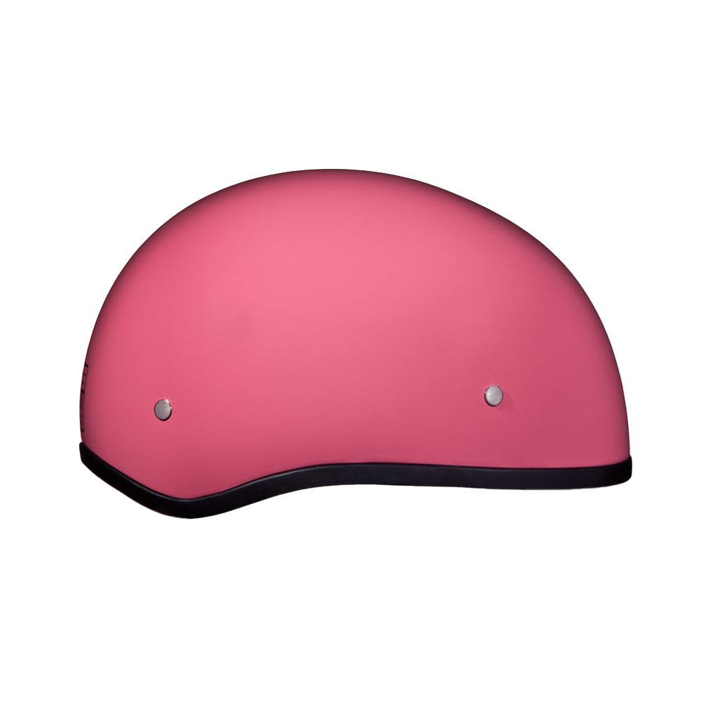Motorcycle Beanie Style Half Helmet without Visor | Hi-Gloss Pink