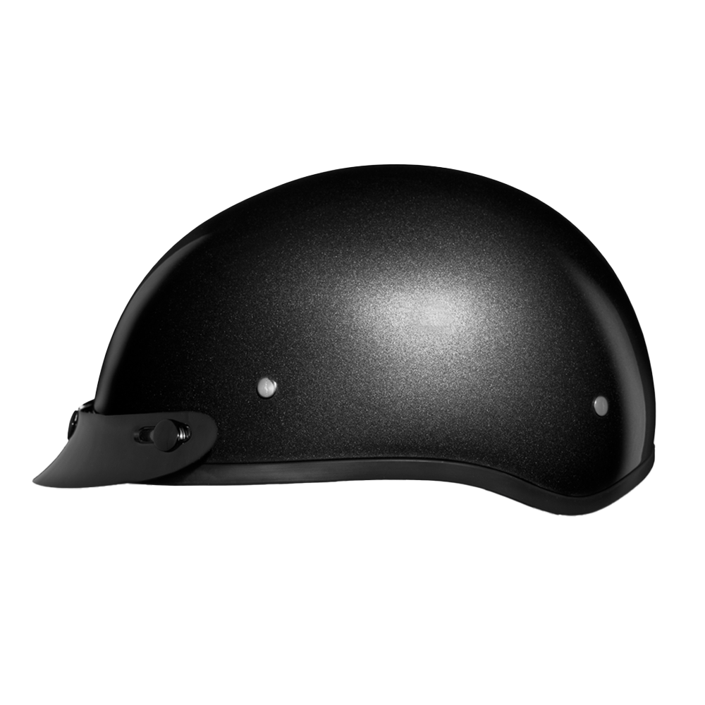 Motorcycle Beanie Style Half Helmet | Gun Metal Grey Metallic