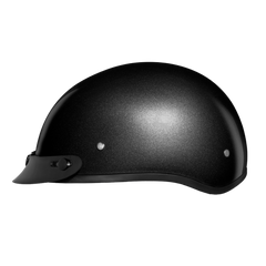 Motorcycle Beanie Style Half Helmet | Gun Metal Grey Metallic