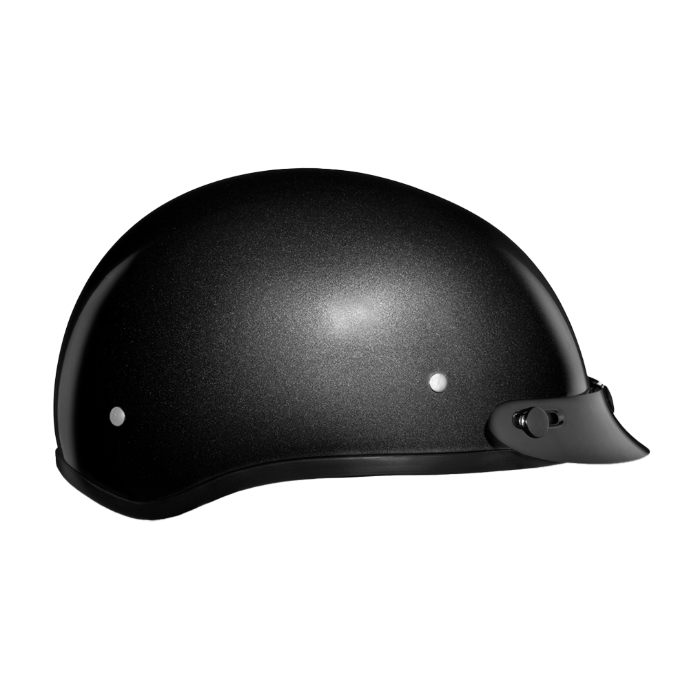 Motorcycle Beanie Style Half Helmet | Gun Metal Grey Metallic