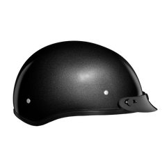 Motorcycle Beanie Style Half Helmet | Gun Metal Grey Metallic