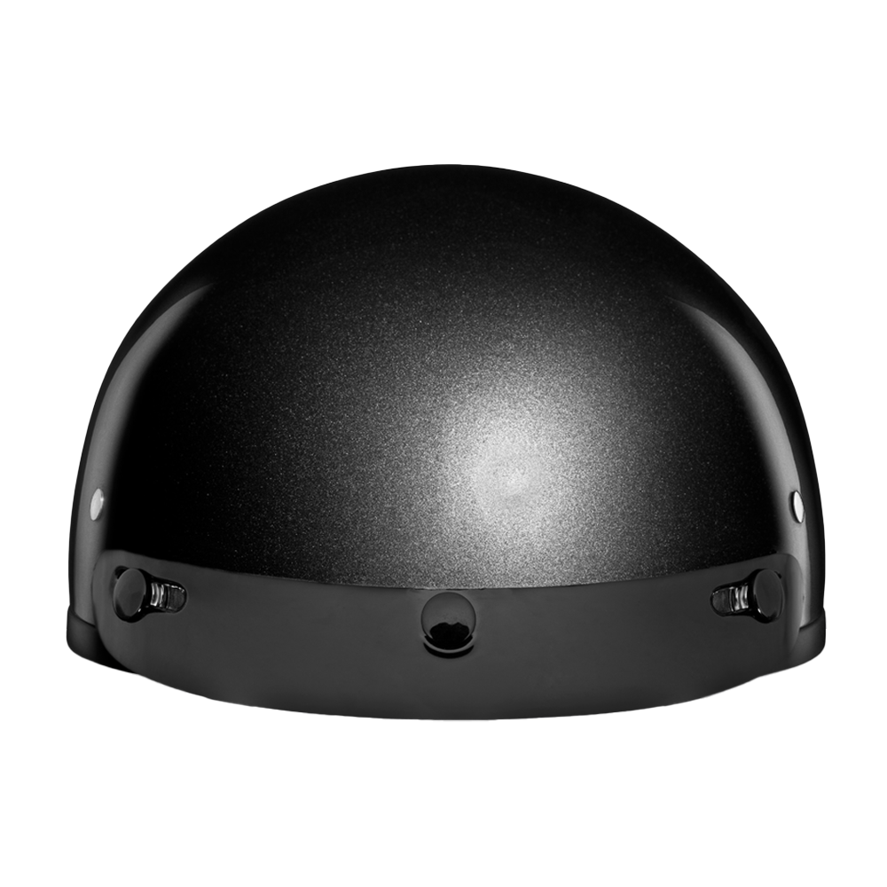 Motorcycle Beanie Style Half Helmet | Gun Metal Grey Metallic