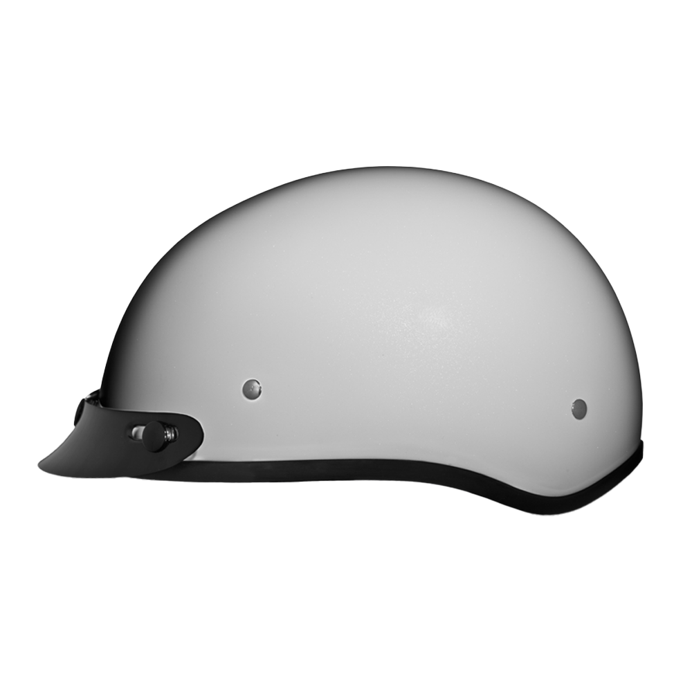 Motorcycle Beanie Style Half Helmet | Pearl White
