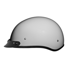 Motorcycle Beanie Style Half Helmet | Pearl White