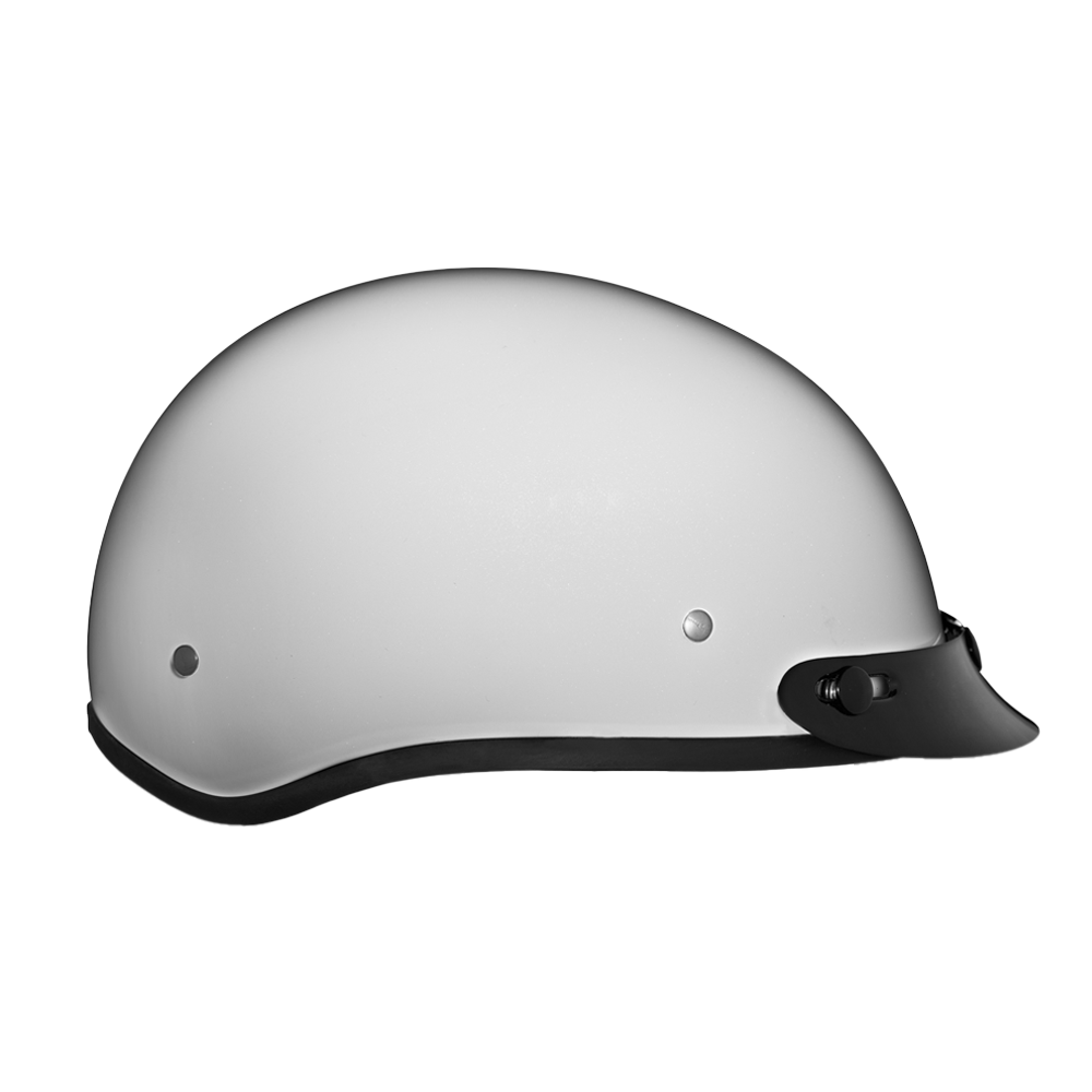 Motorcycle Beanie Style Half Helmet | Pearl White