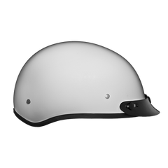 Motorcycle Beanie Style Half Helmet | Pearl White