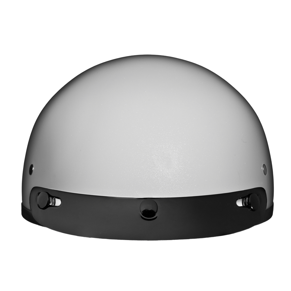 Motorcycle Beanie Style Half Helmet | Pearl White