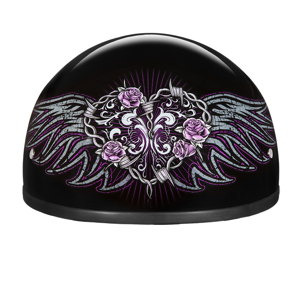 Motorcycle Graphic Half Face Helmet | Barbed Wire Heart