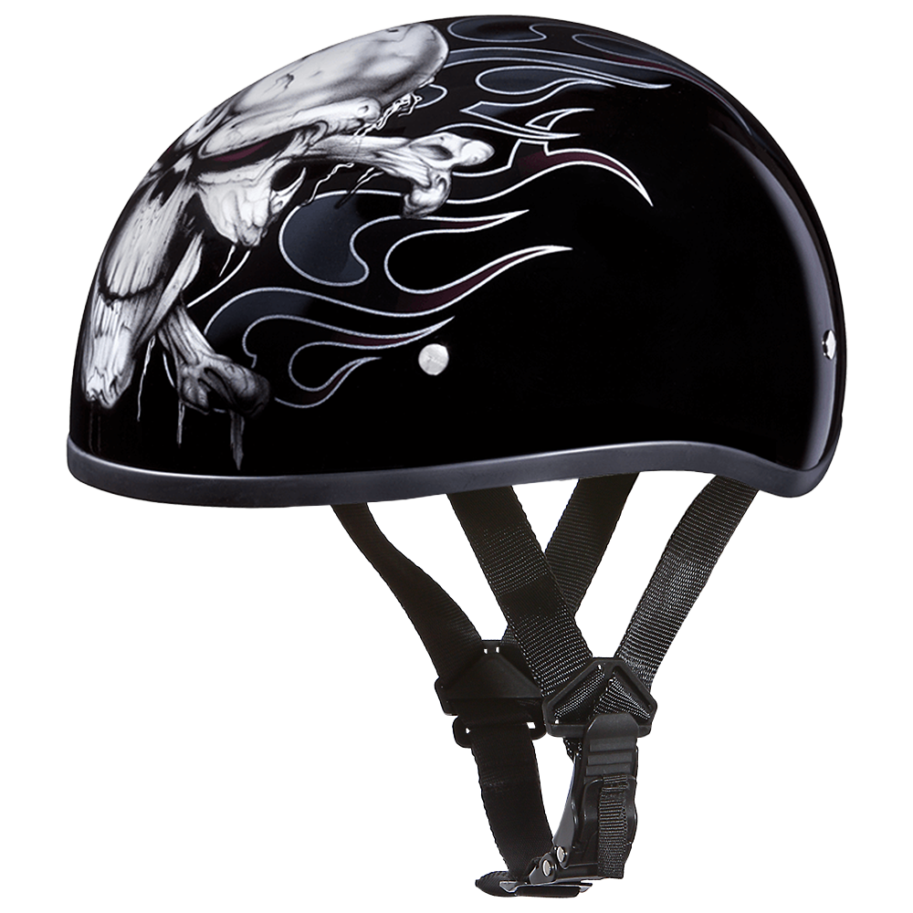 Motorcycle Graphic Half Face Helmet | Cross Bones
