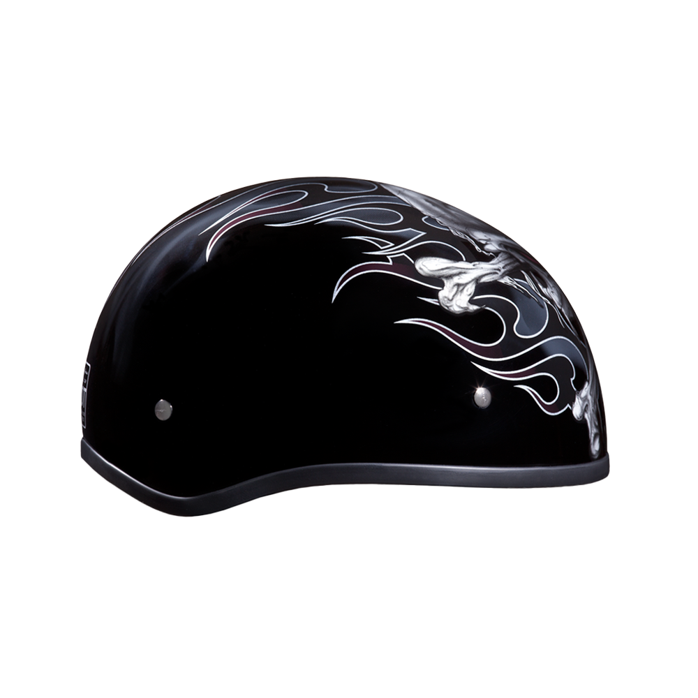 Motorcycle Graphic Half Face Helmet | Cross Bones
