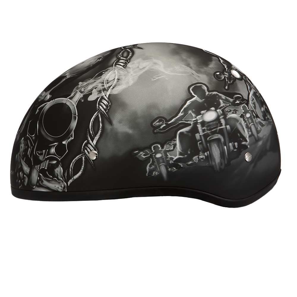 Motorcycle Graphic Half Face Helmet | Guns