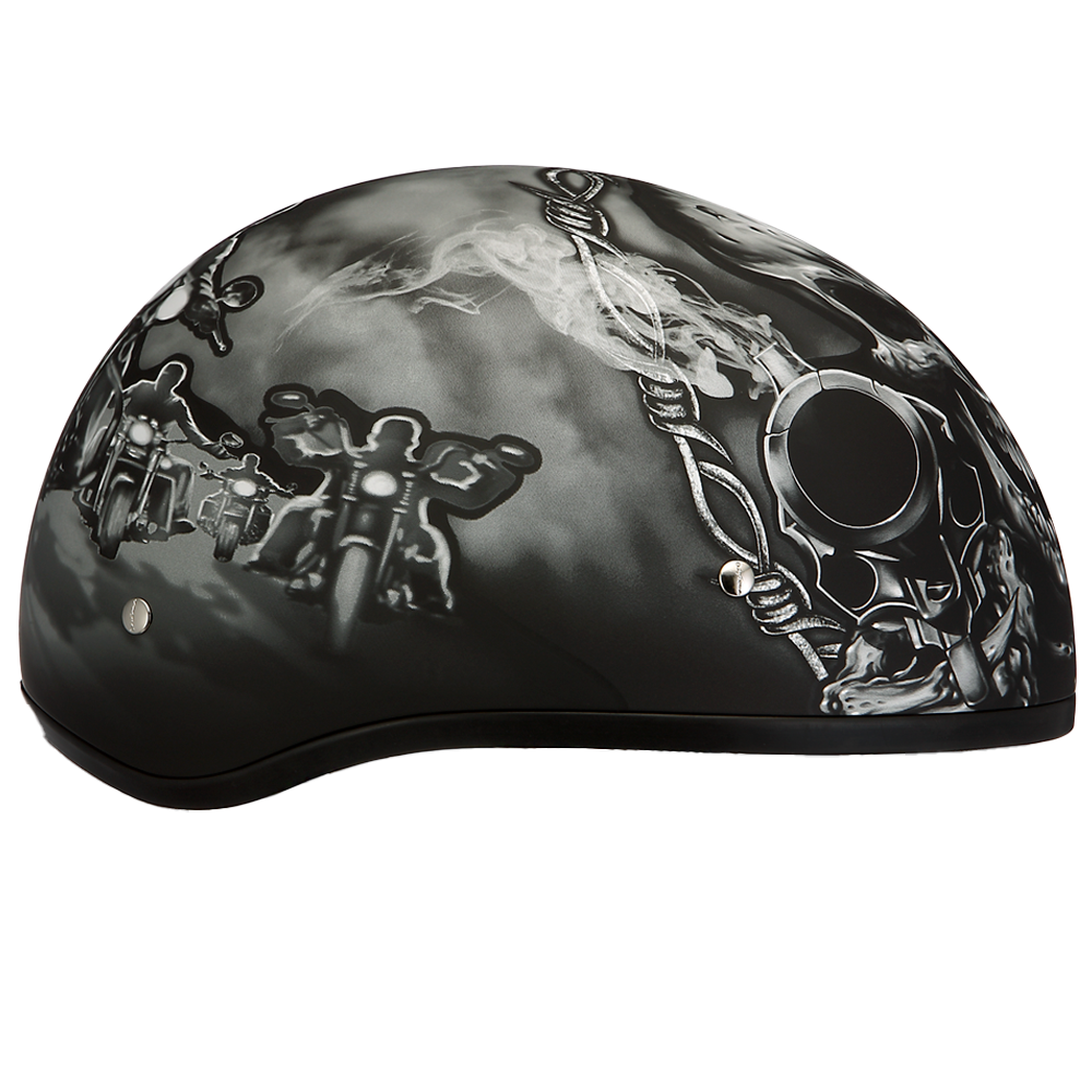 Motorcycle Graphic Half Face Helmet | Guns