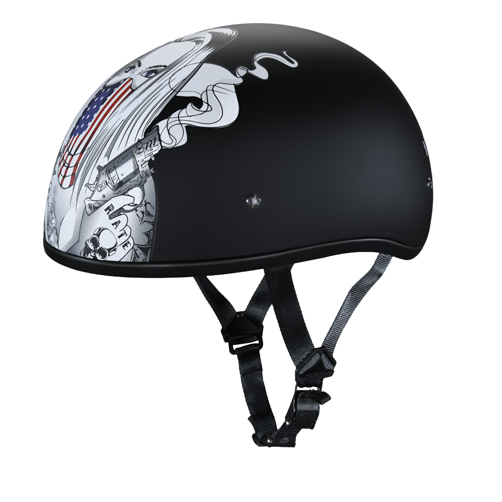 Motorcycle Graphic Half Face Helmet | Make 'Em Pay