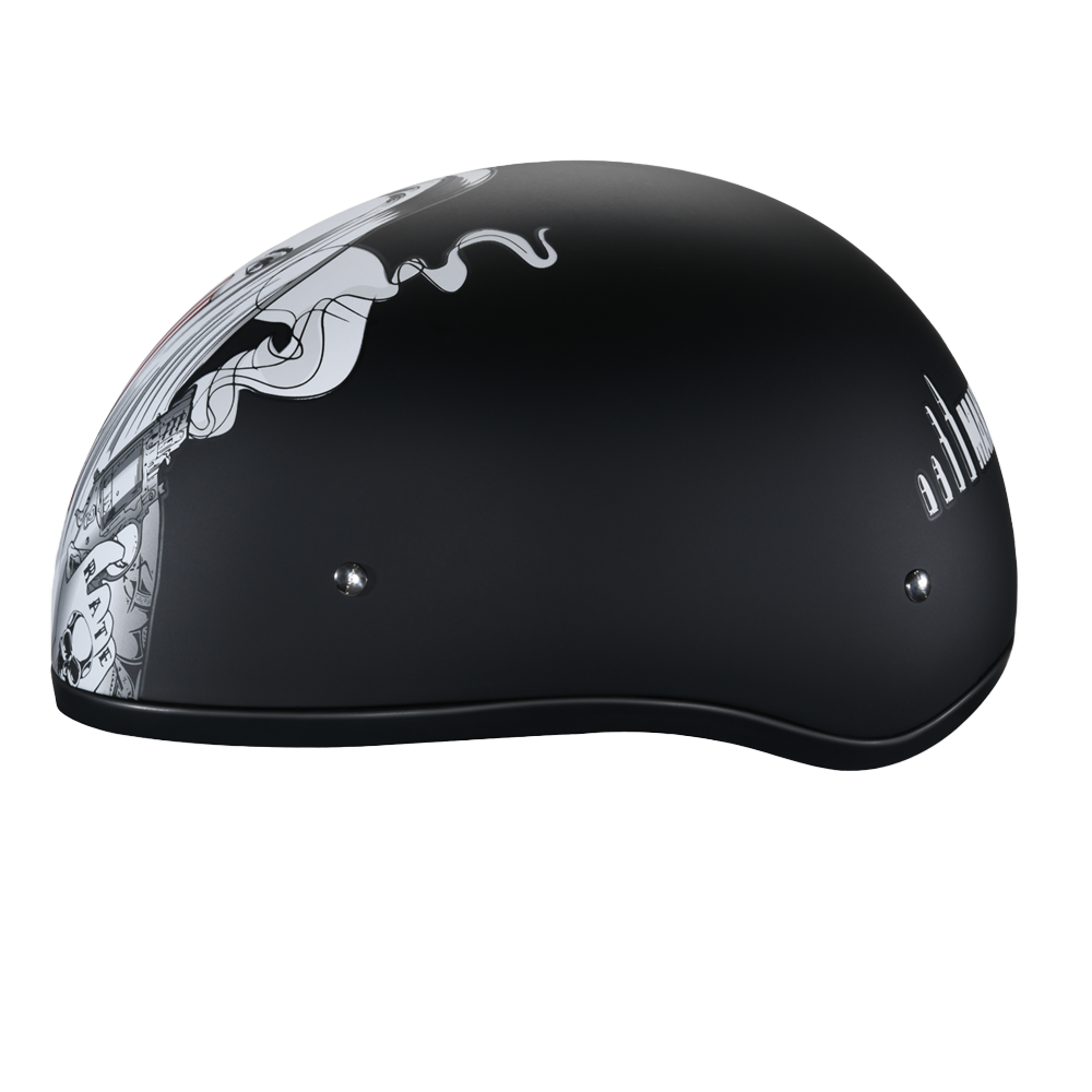 Motorcycle Graphic Half Face Helmet | Make 'Em Pay