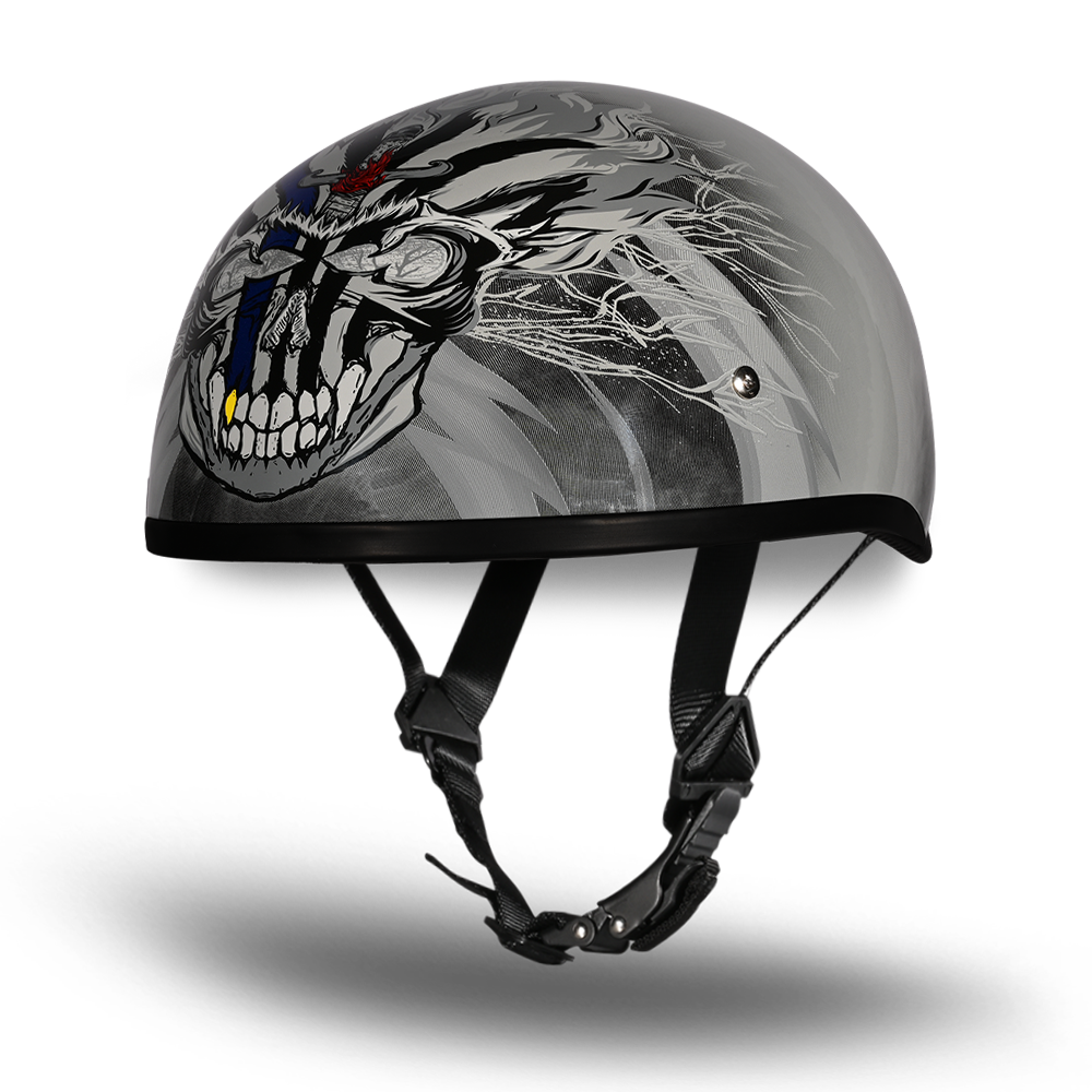 Motorcycle Graphic Half Face Helmet | Thunder