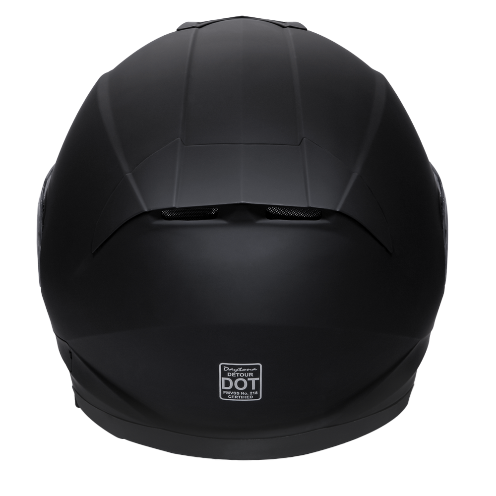 Daytona Detour Full Face Motorcycle Helmet | Dull Black