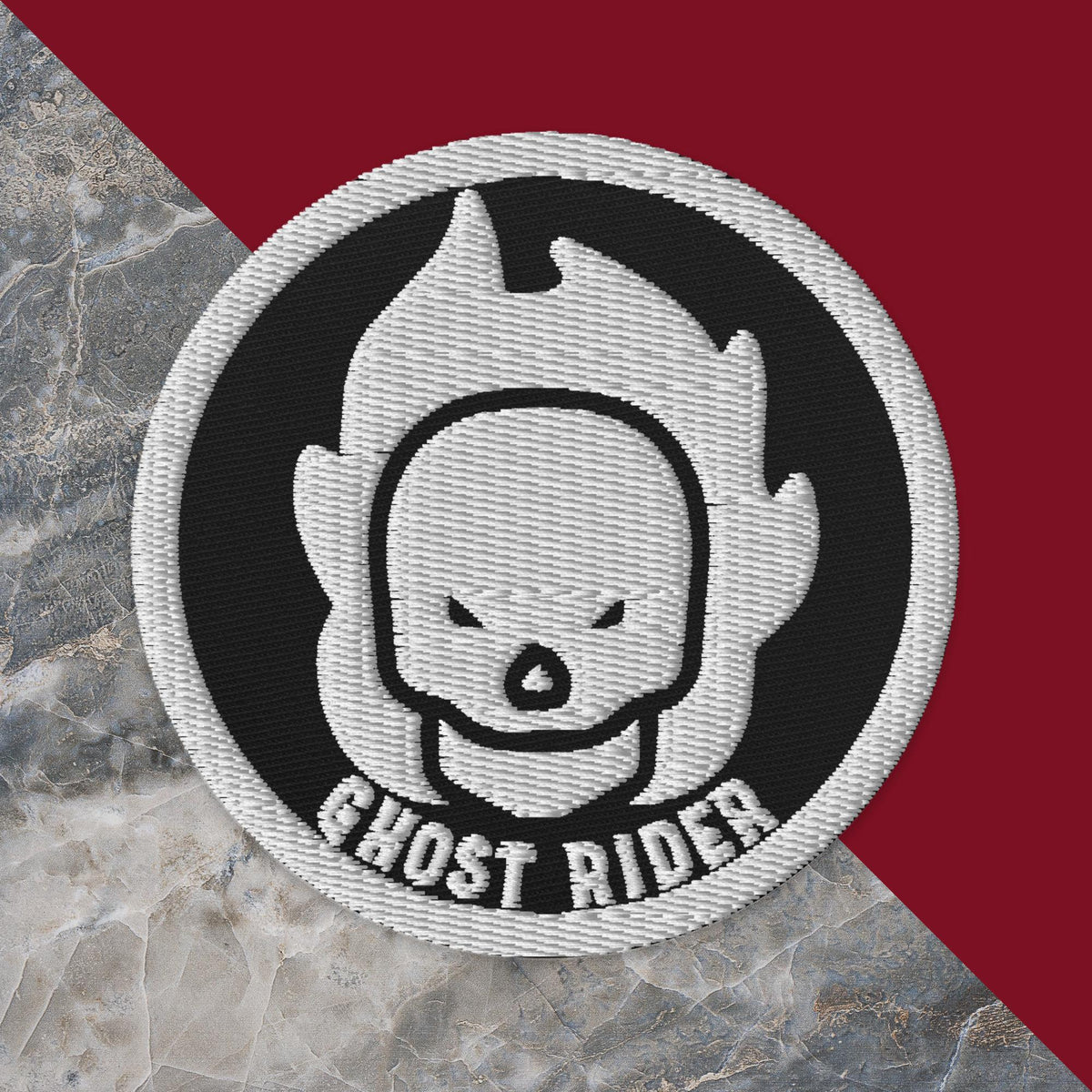 Ghost Rider Skull Embroidered Patch (3x3)