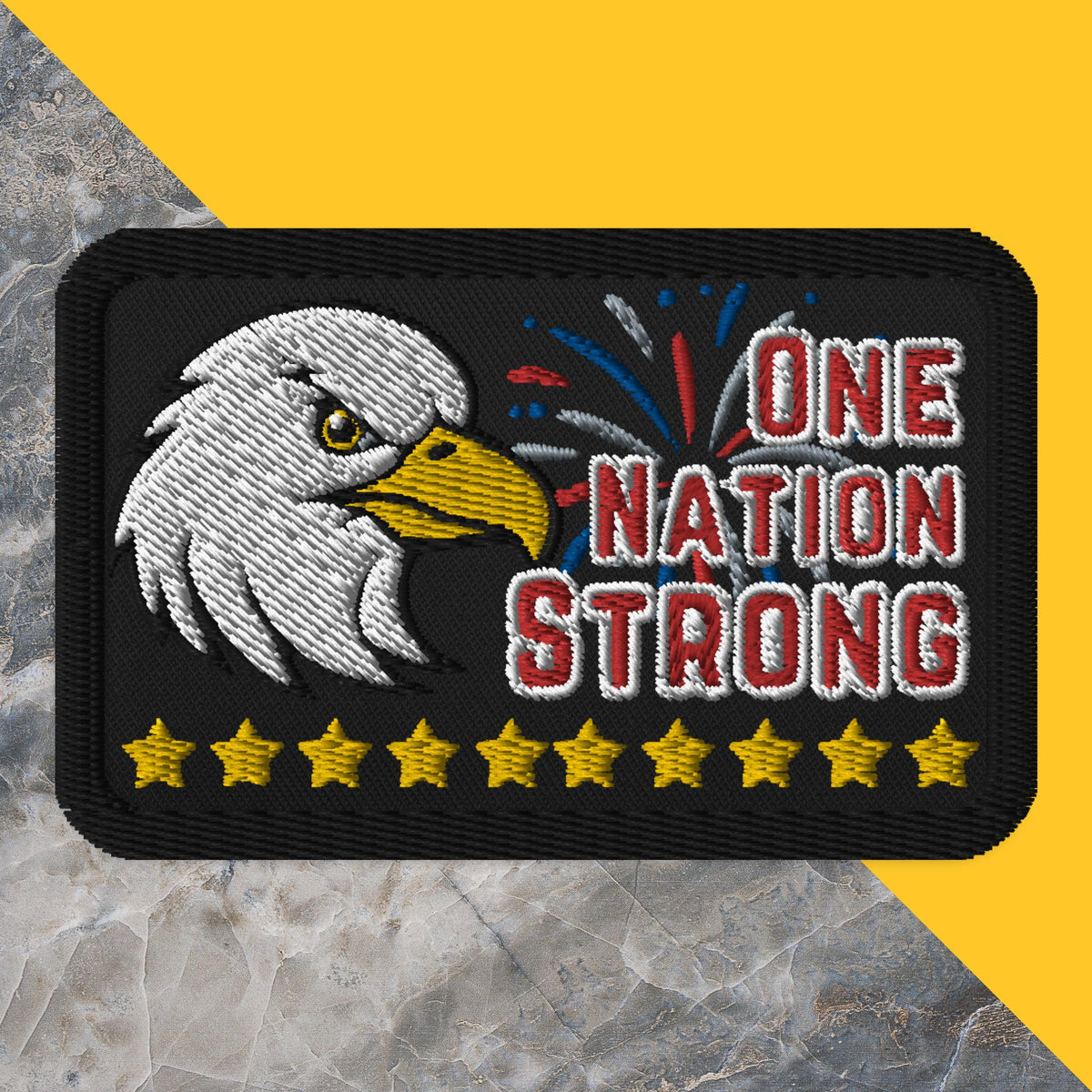 Patriotic American Eagle Embroidered Patch (3.5 x 2.25)