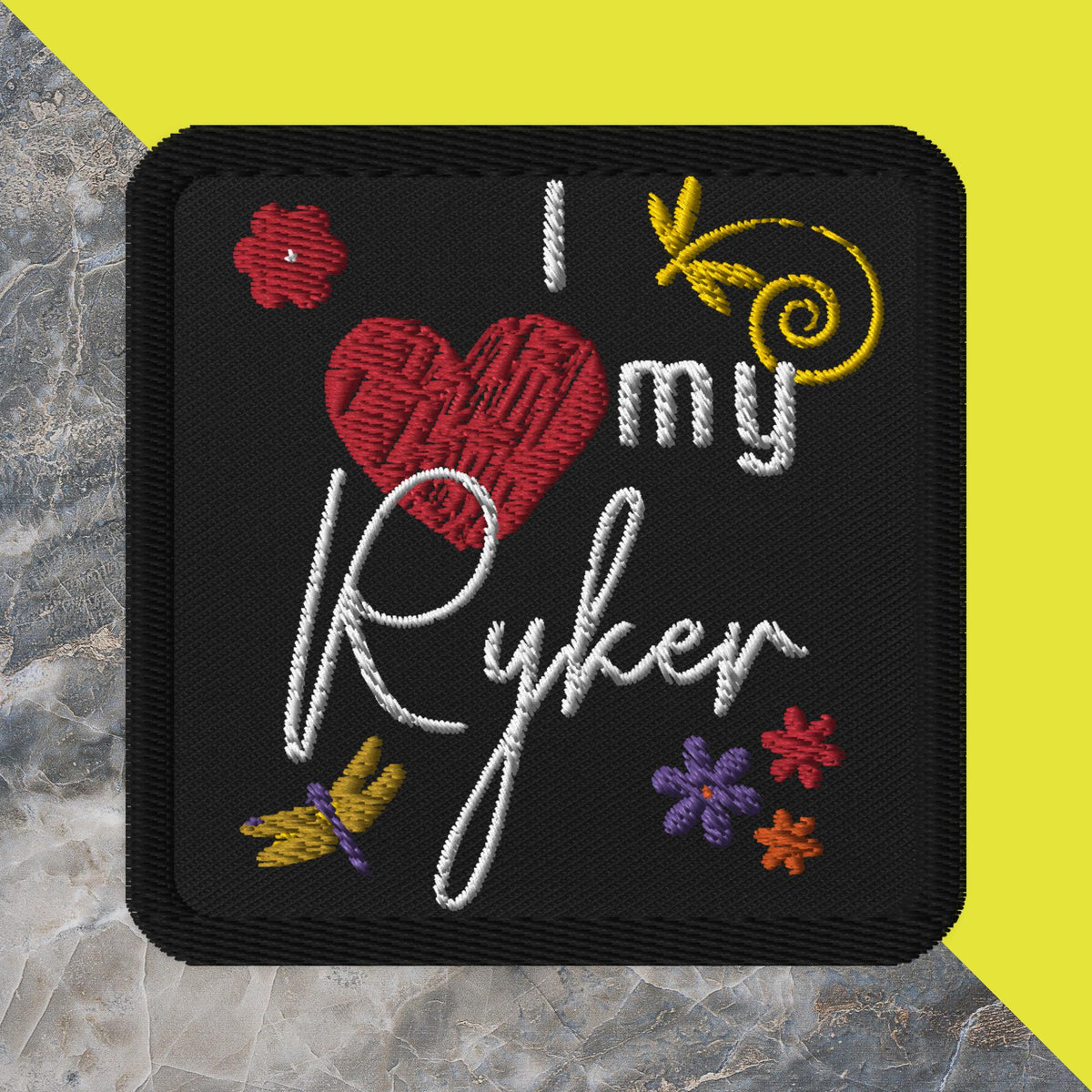 I Love my Ryker Embroidered Patch (3 x 3)