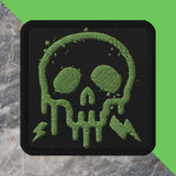 Grunge Skull Embroidered Patch (3x3)