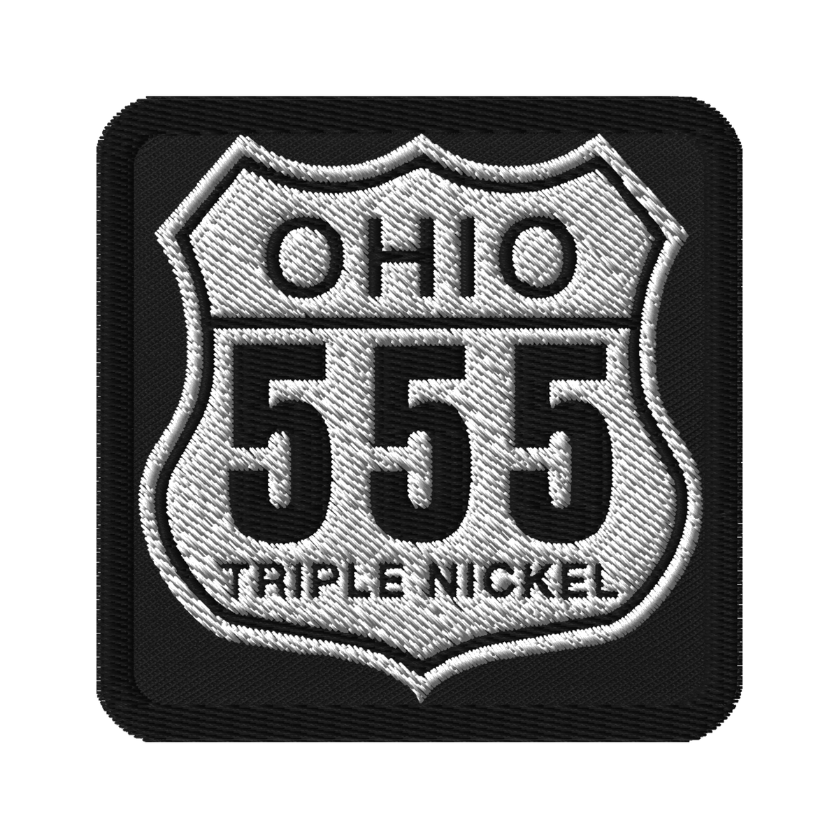 Ohio 555 Triple Nickel Embroidered Motorcycle Patch