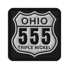 Ohio 555 Triple Nickel Embroidered Motorcycle Patch
