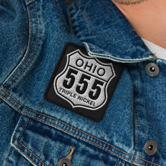 Ohio 555 Triple Nickel Embroidered Motorcycle Patch