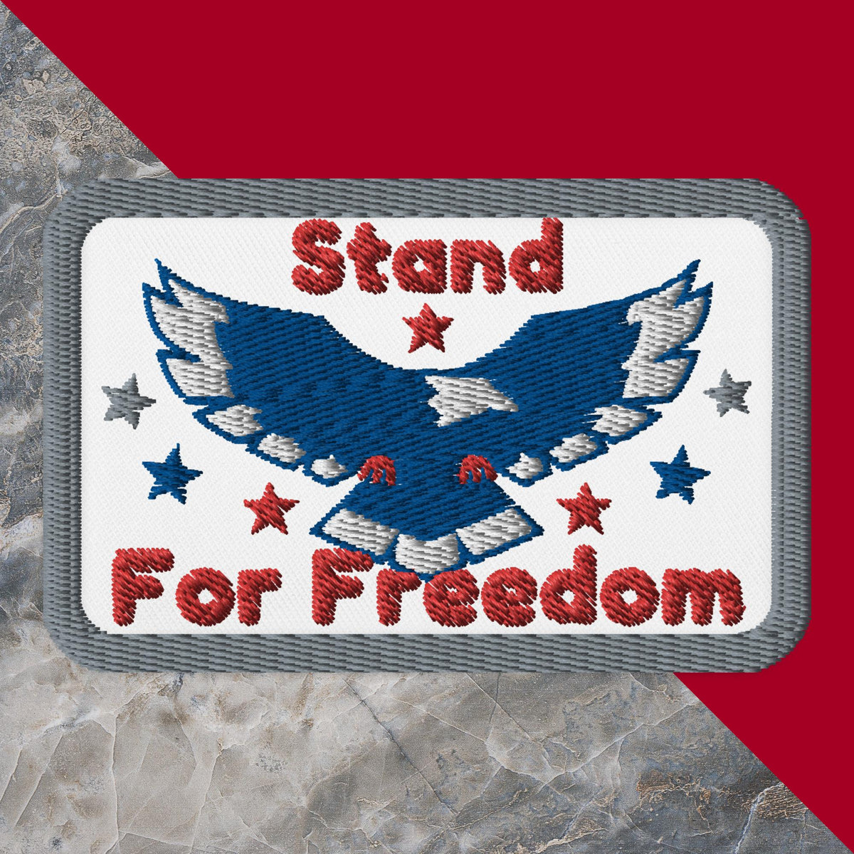 Patriotic American Eagle Embroidered Patch (3.5 x 2.25)