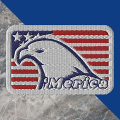 Patriotic American Eagle & Flag Embroidered Patch
