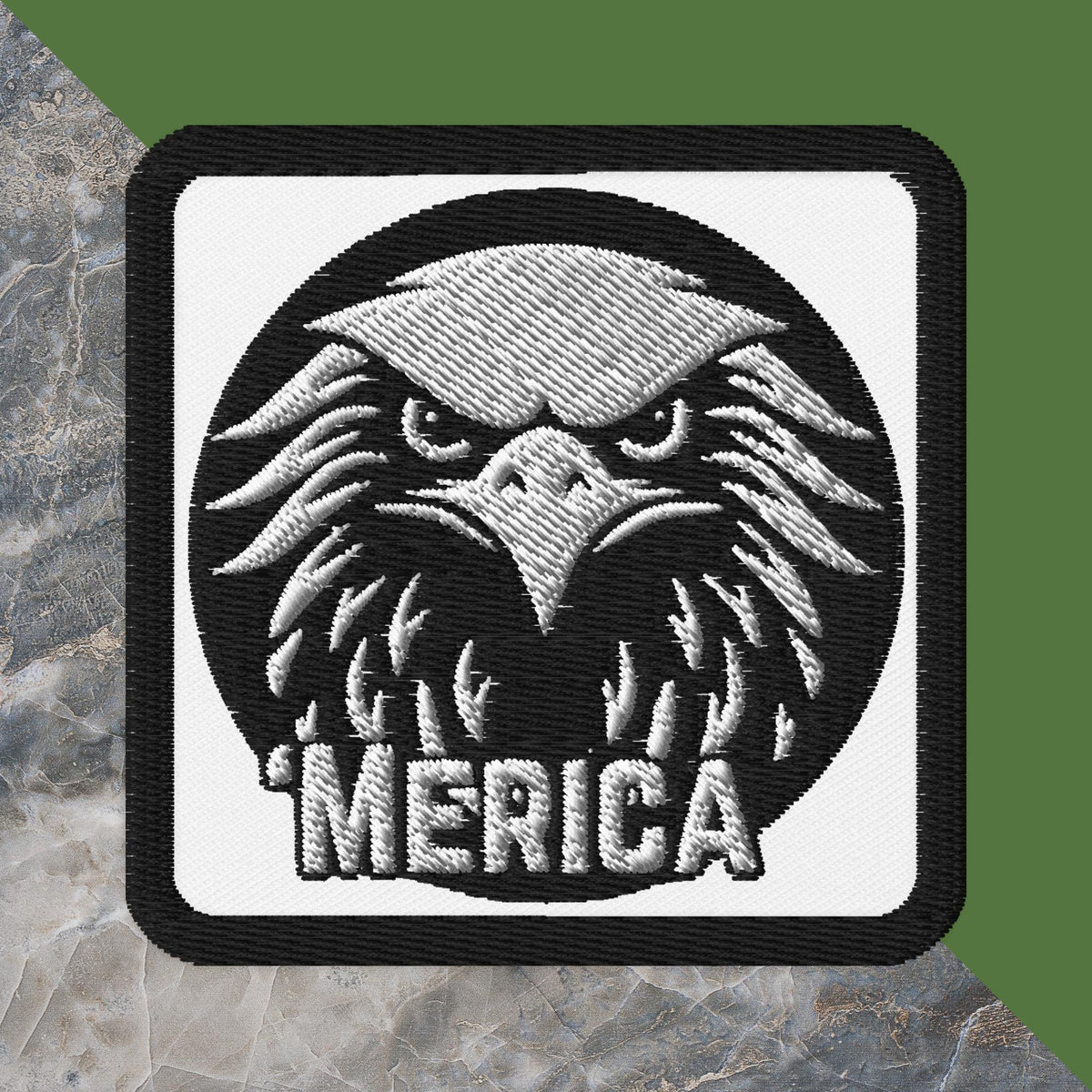 Patriotic Eagle Embroidered Patch (3x3)