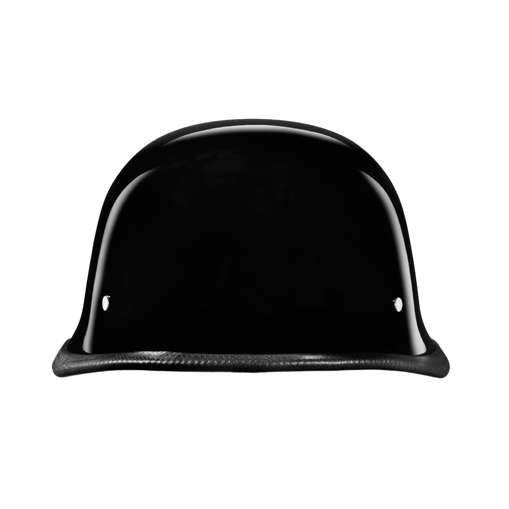 Motorcycle German Style Half Helmet | Hi-Gloss Black
