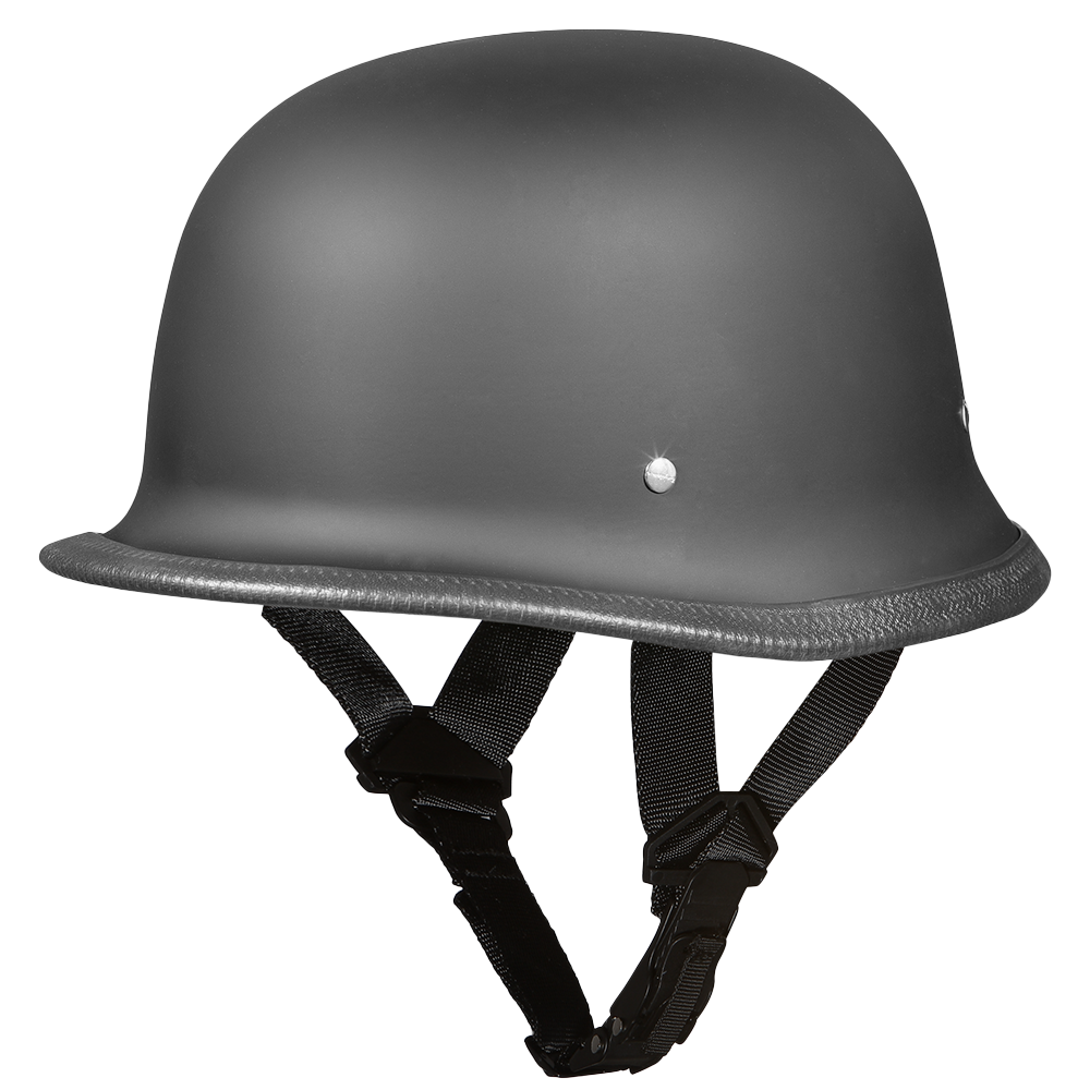 Motorcycle German Style Half Helmet | Dull Black