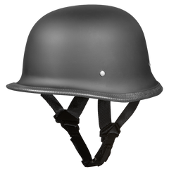 Motorcycle German Style Half Helmet | Dull Black
