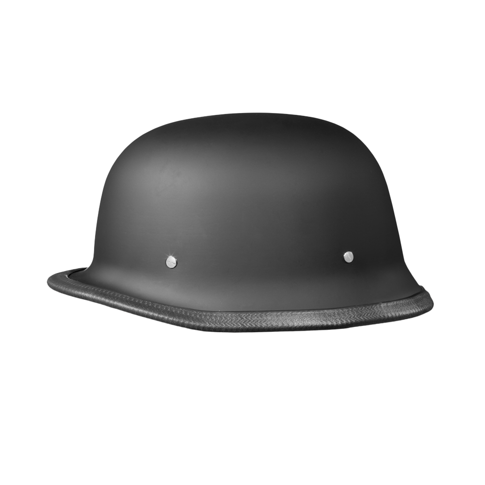 Motorcycle German Style Half Helmet | Dull Black