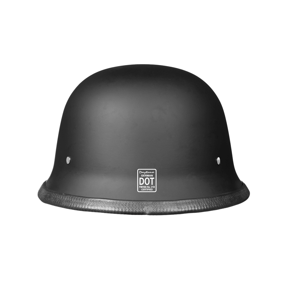 Motorcycle German Style Half Helmet | Dull Black
