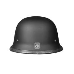 Motorcycle German Style Half Helmet | Dull Black