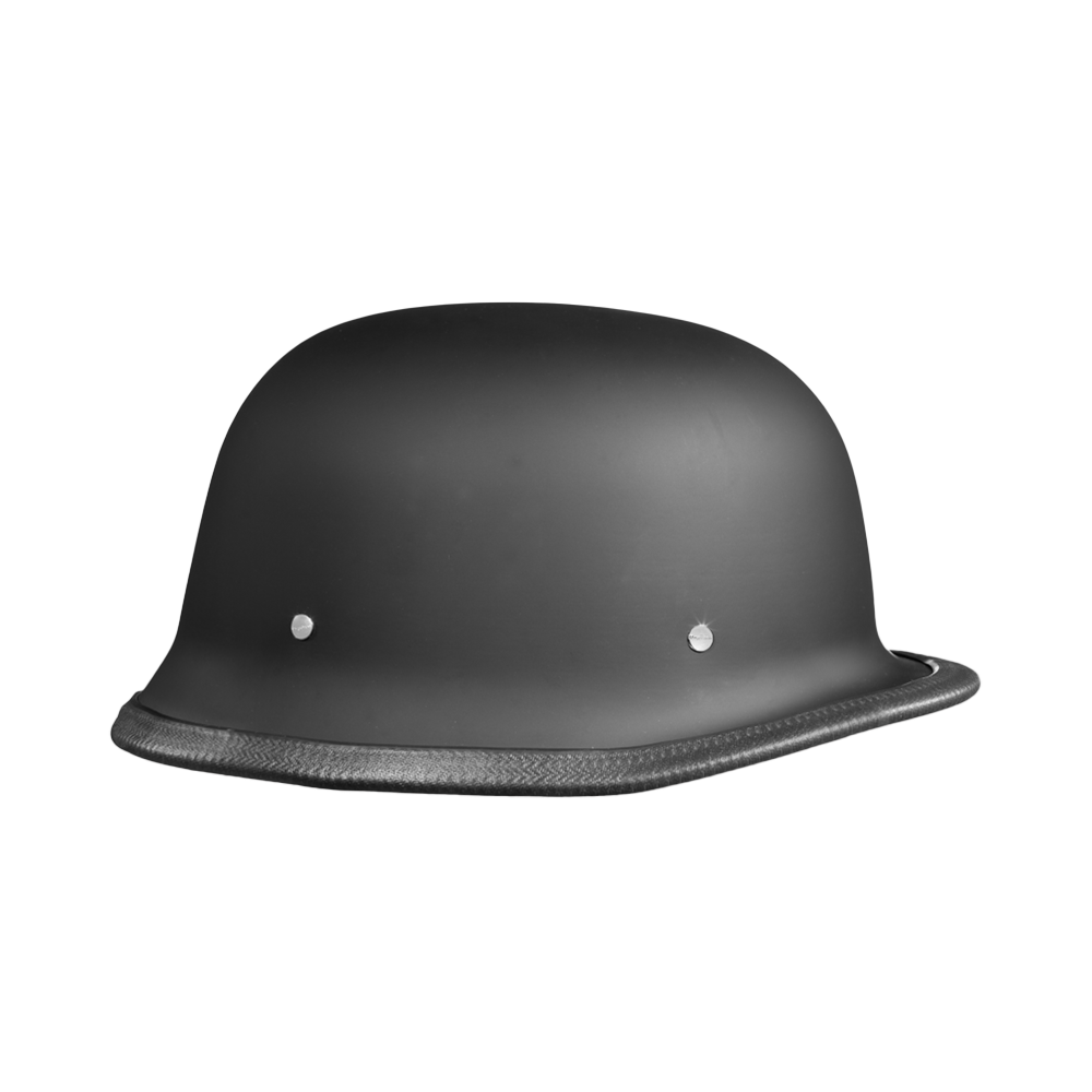 Motorcycle German Style Half Helmet | Dull Black