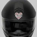 Can-Am Spyder Love Animal Print Heart Motorcycle Helmet Decal