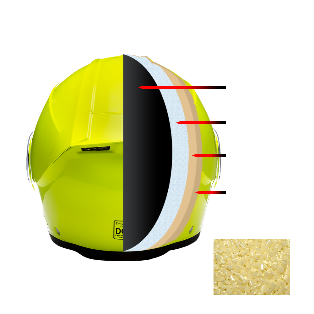 Daytona Glide Modular Motorcycle Helmet | Fluorescent Yellow