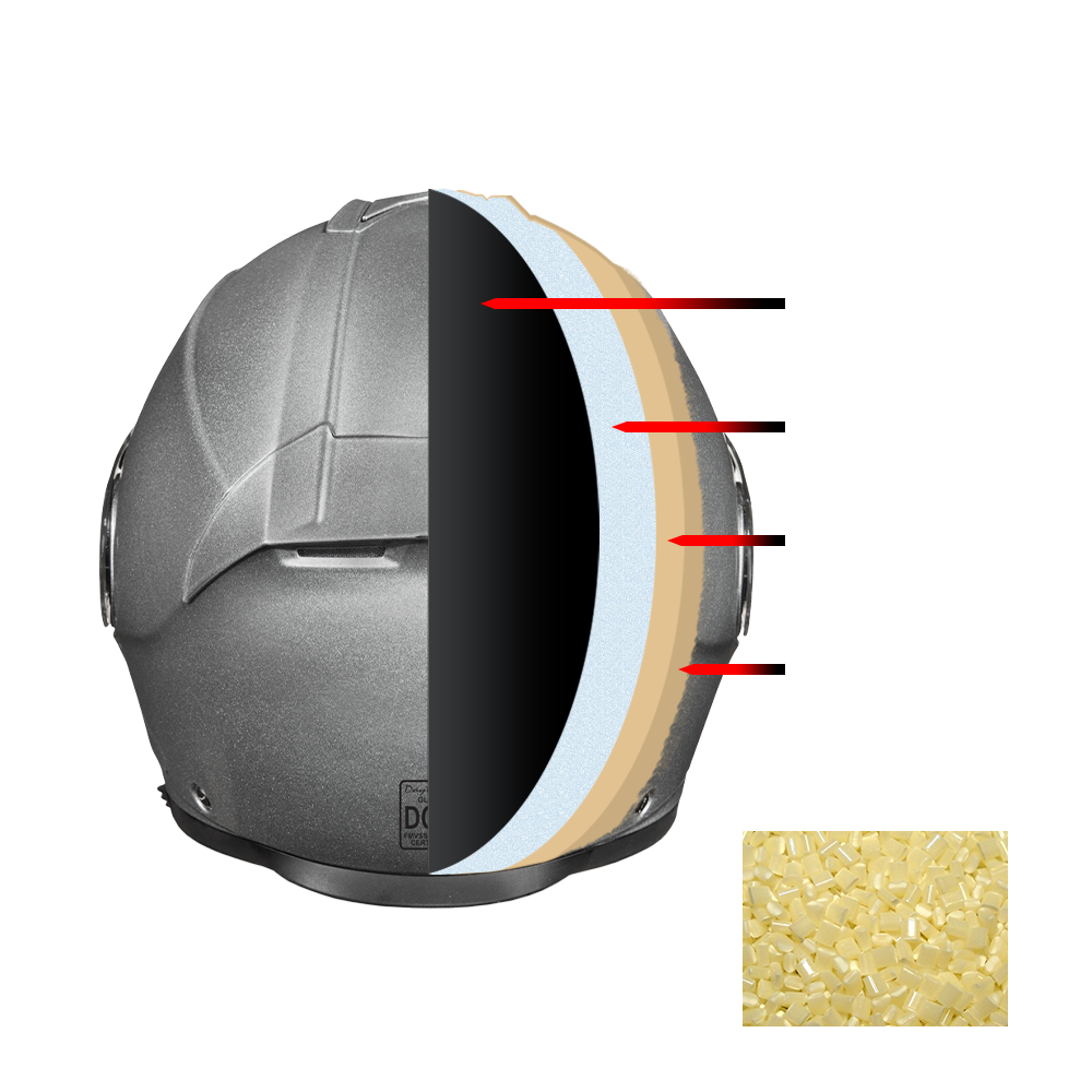 Daytona Glide Modular Motorcycle Helmet | Silver Metallic