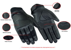 Men's Heavy Duty Leather Sporty Gloves