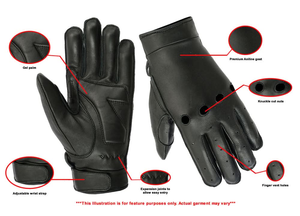 Men's Premium Leather Cruiser Gloves