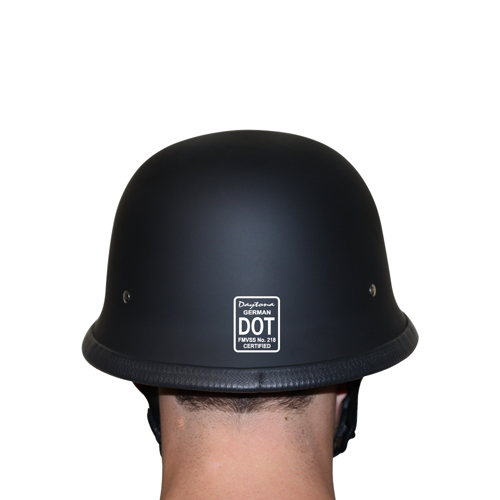 Motorcycle German Style Half Helmet | Dull Black